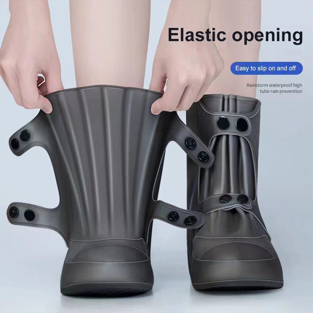 Foldable Silicone Shoe Covers For Convenient Storage Snow And Splashes Waterproof Shoe Covers Black 3XL Code 34-45