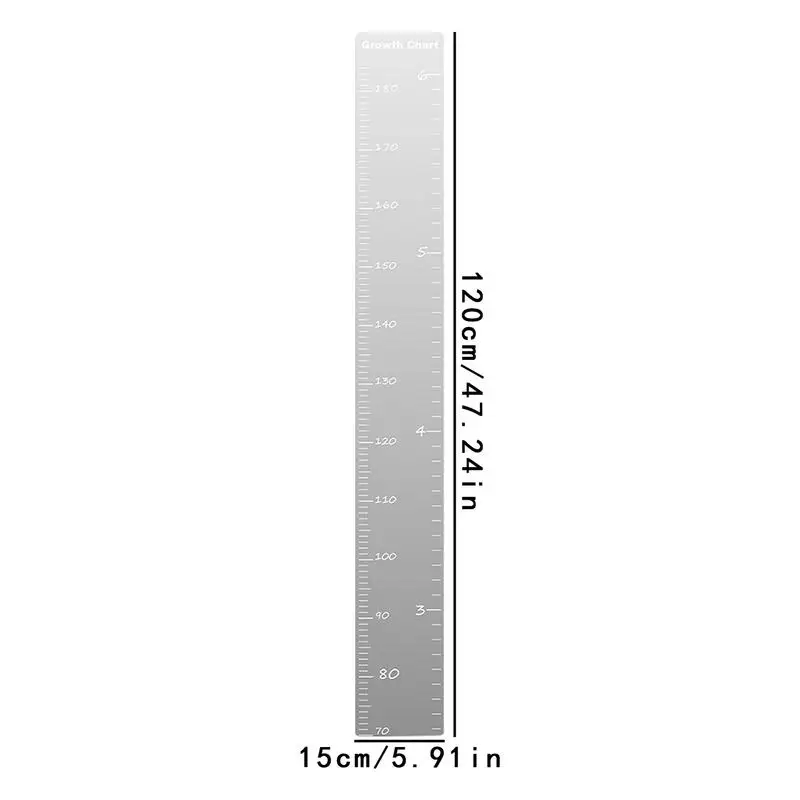 Acrylic Child Growth Chart Mirror for Wall Mirror Foldable Height Measuring Ruler Wall Decoration Full Body