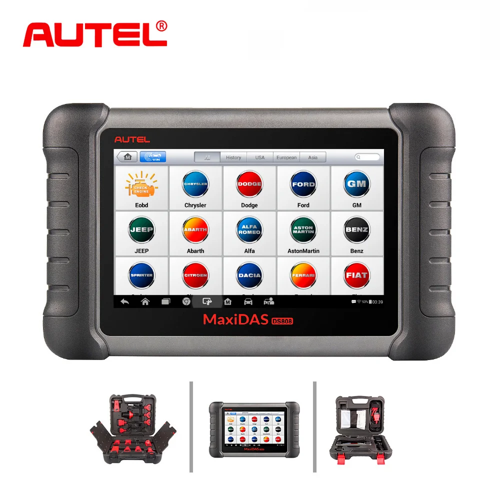 Autel High-End OBD2 Scanner Car Diagnostic Tool Maxidas DS808K Diagnosis Functions of EPB//DPF/SAS Better than launch x431