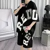 Men's casual Shorts Set alphabet print T-shirt two piece set summer high street hip hop casual wear 1