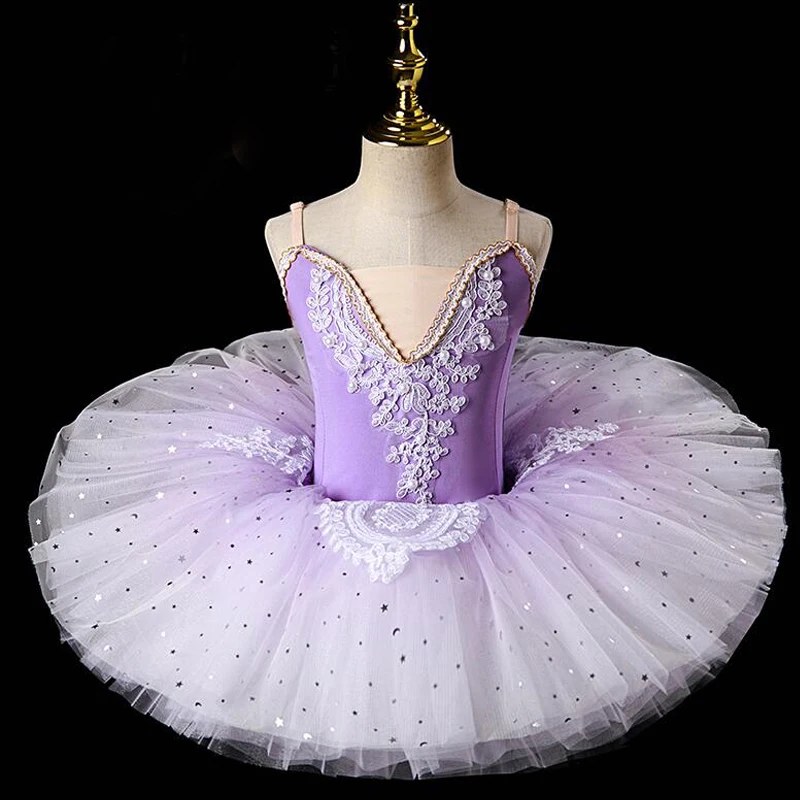 KidsBallroomSequinedBallerinaBalletTutuDressChildrenSwanLake