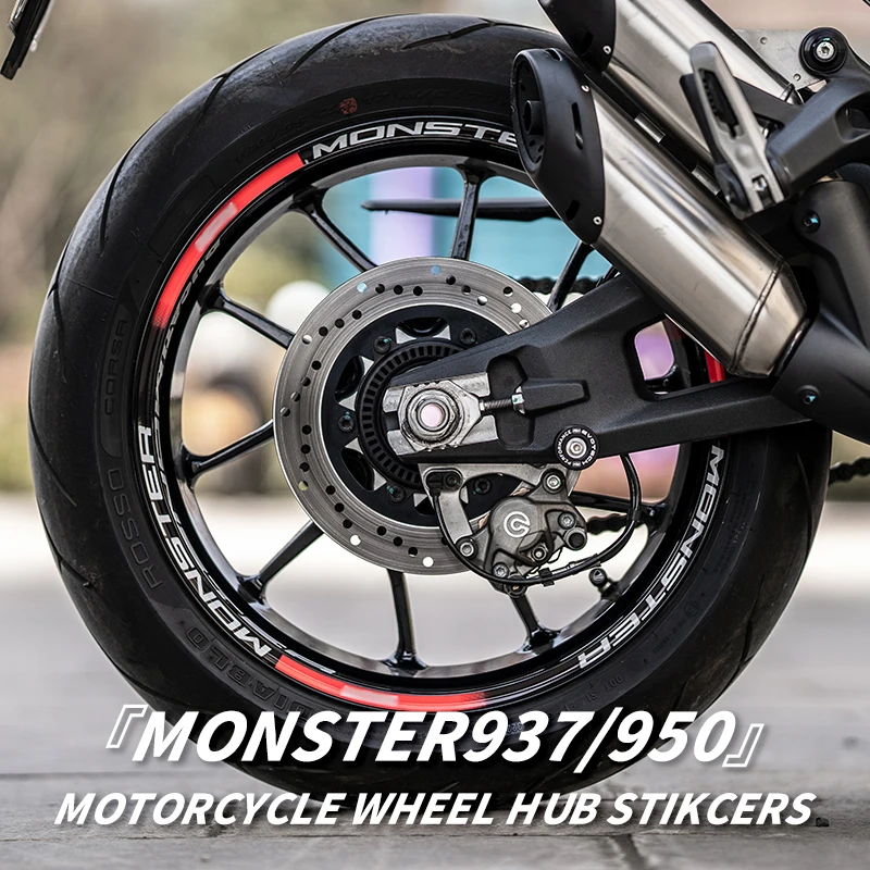 Used For DUCATI MONSTER 937 957 Motorcycle Decoration Refit Reflective Decals Of Bike Accessories Wheel Hub Stickers Kits american retro flower candlestick iron art used decoration atmosphere layout wedding shooting props desktop decoration candles