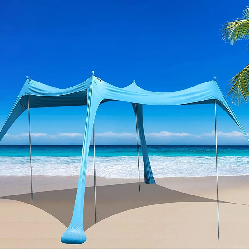Beach Sunshade Canopy Tent Outdoor Windproof UV Protection Canopy Camping Hiking Fishing Picnic Tent Tourist Beach Sun Shelter camping tent sun shade sail