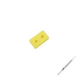 Unisex Resin Ring Silicone Rubber Watch Accessory with Movable Loop Buckle (Multiple Sizes Available) - 24mm (Yellow)