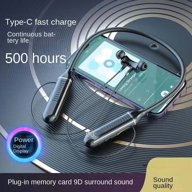 Waterproof Bluetooth Earphone Mp3 Player Wireless Headphones Neckband