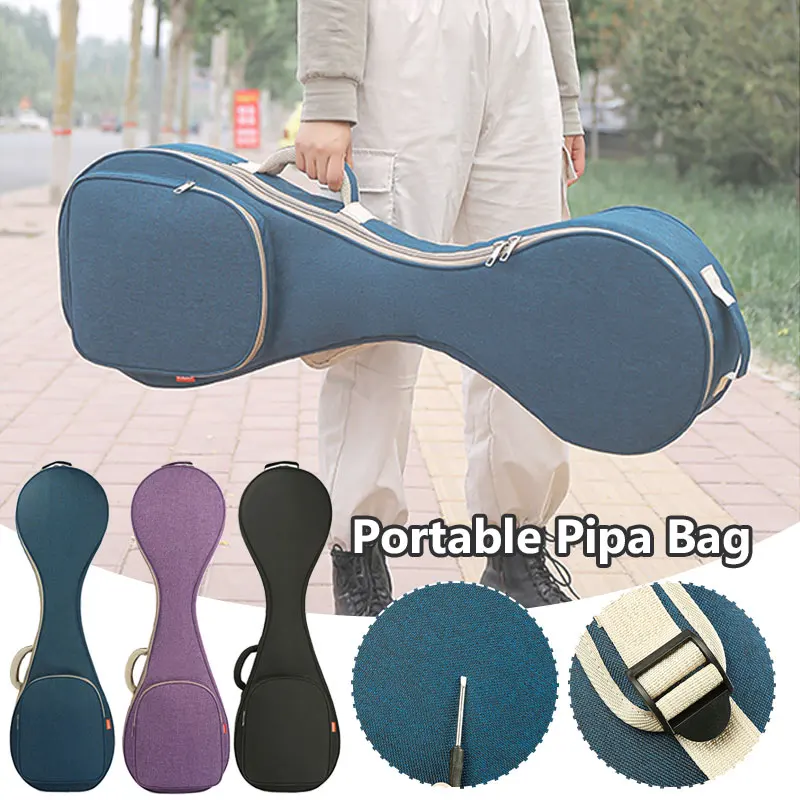 1Pc Chinese Style Pipa Bag Waterproof Portable Pipa Bag Thickened Drop-Resistant Wear-Resistant Fashion