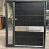Elegant Modern Security Large Size Front Exterior Use Stainless Steel Handles Decorative Pivot Door 2