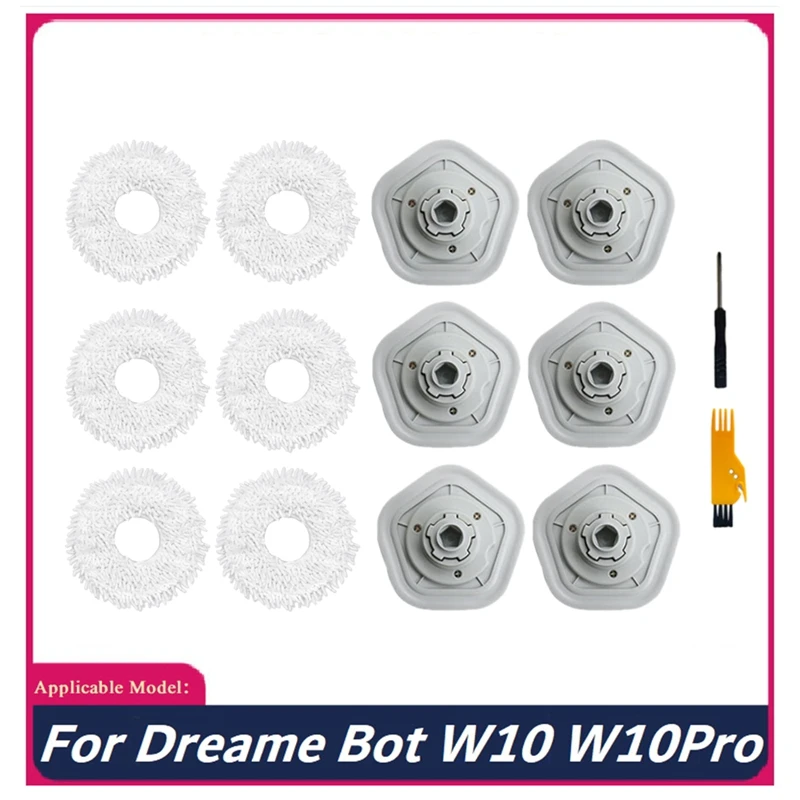 

14Pcs For Dreame W10/W10 Pro Bot Vacuum Cleaner Replacement Accessories Mop Cloth Cleaning Brush For Floor Cleaning