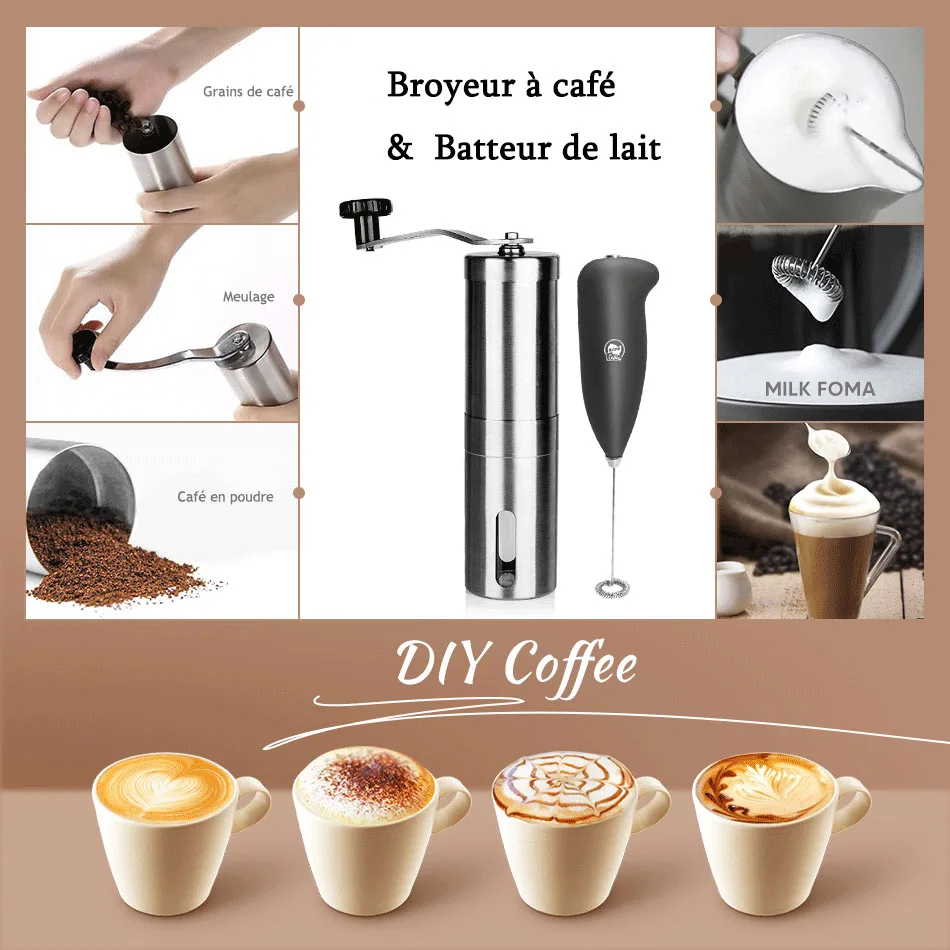 Coffee Grinder Manual Stainless Steel Portable Mini Handmade Coffee Bean  Grinder Professional Coffee Tool Coffee Accessories