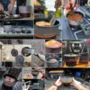 Cooking System, Portable Camping Electric Stove, Outdoor Cookware Set 200-1000W Designed for Electric Vehicles, Recreational Veh 6