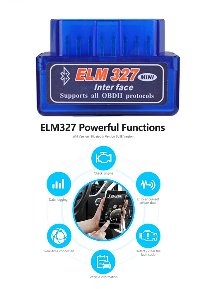 Super ELM327 Bluetooth V2.1 OBD2 Scanner BT ELM 327 OBD II IOS OBD Protocol Code Reader Diagnostic Tool Mini ELM327 2.1 images - 6