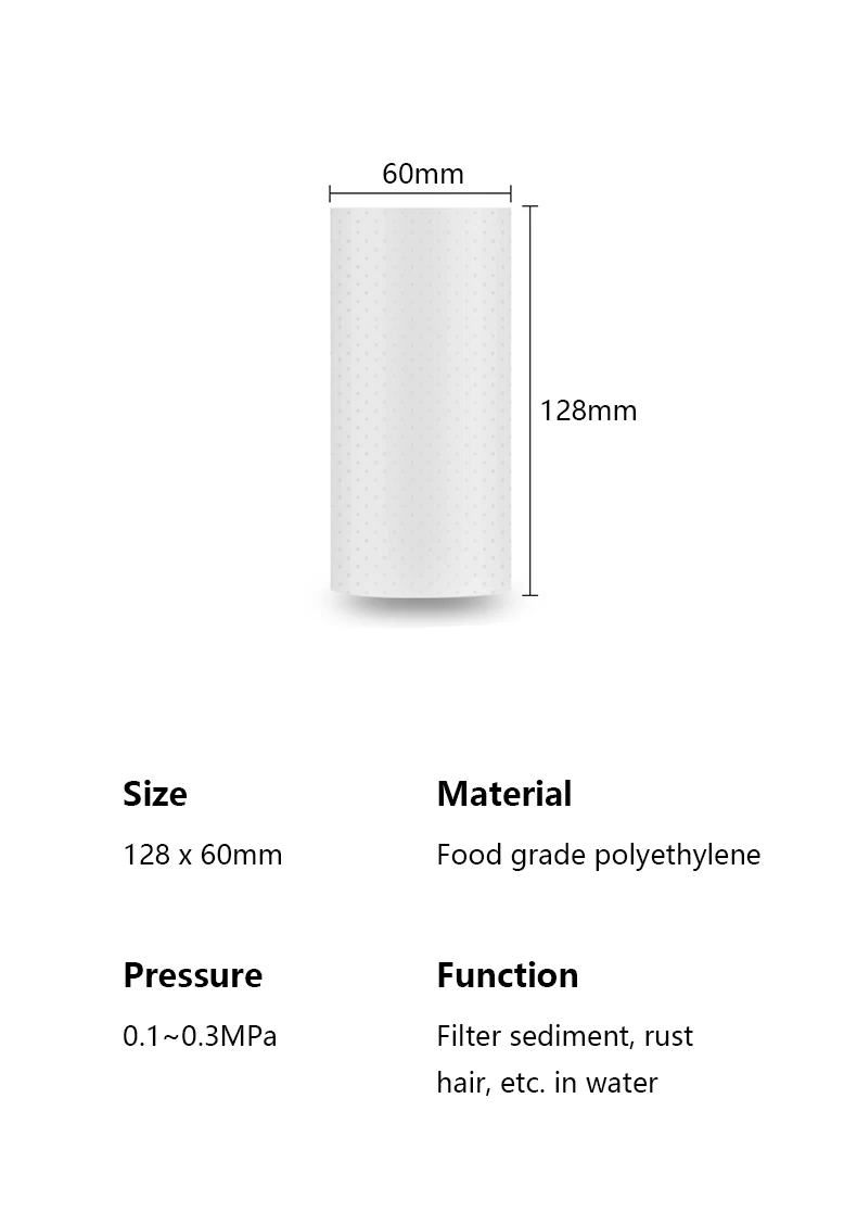 

5 Inch PP Cotton Cartridge Water Purifier Cartridge Ultrafiltration Machine Accessories Water Purifier 1 Micron Wine Filter