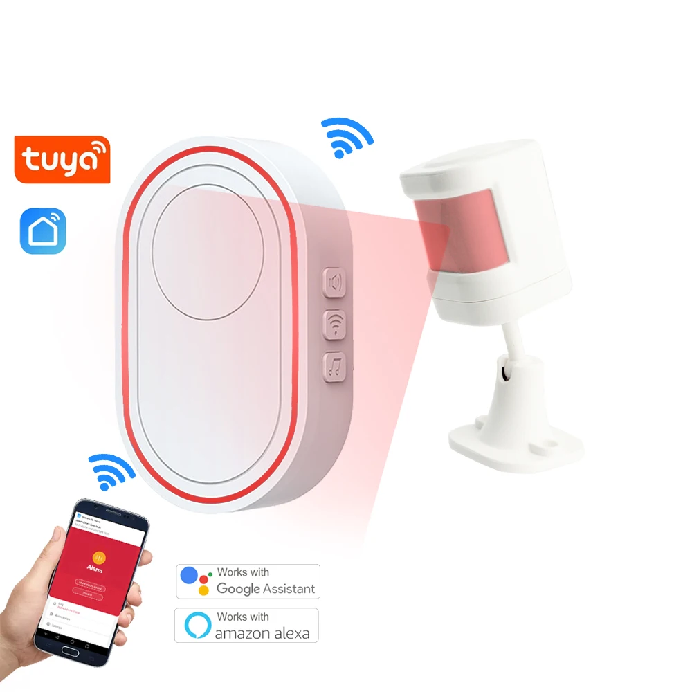 מערכת אזעקה אלחוטית Topvico Wifi Motion Sensor למניעת נפילה עבור אנשים מבוגרים עם דמנציה RF433mhz מערכת אזעקה אלחוטית למיטה Caregiver Pager Tuya APP