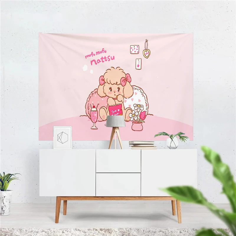 

Mikko Boho Home Decoration Wall Tapestry Aesthetic Room Decor Art Mural Tapestries Decors Kawaii Bedroom Cute Hanging Fabric the