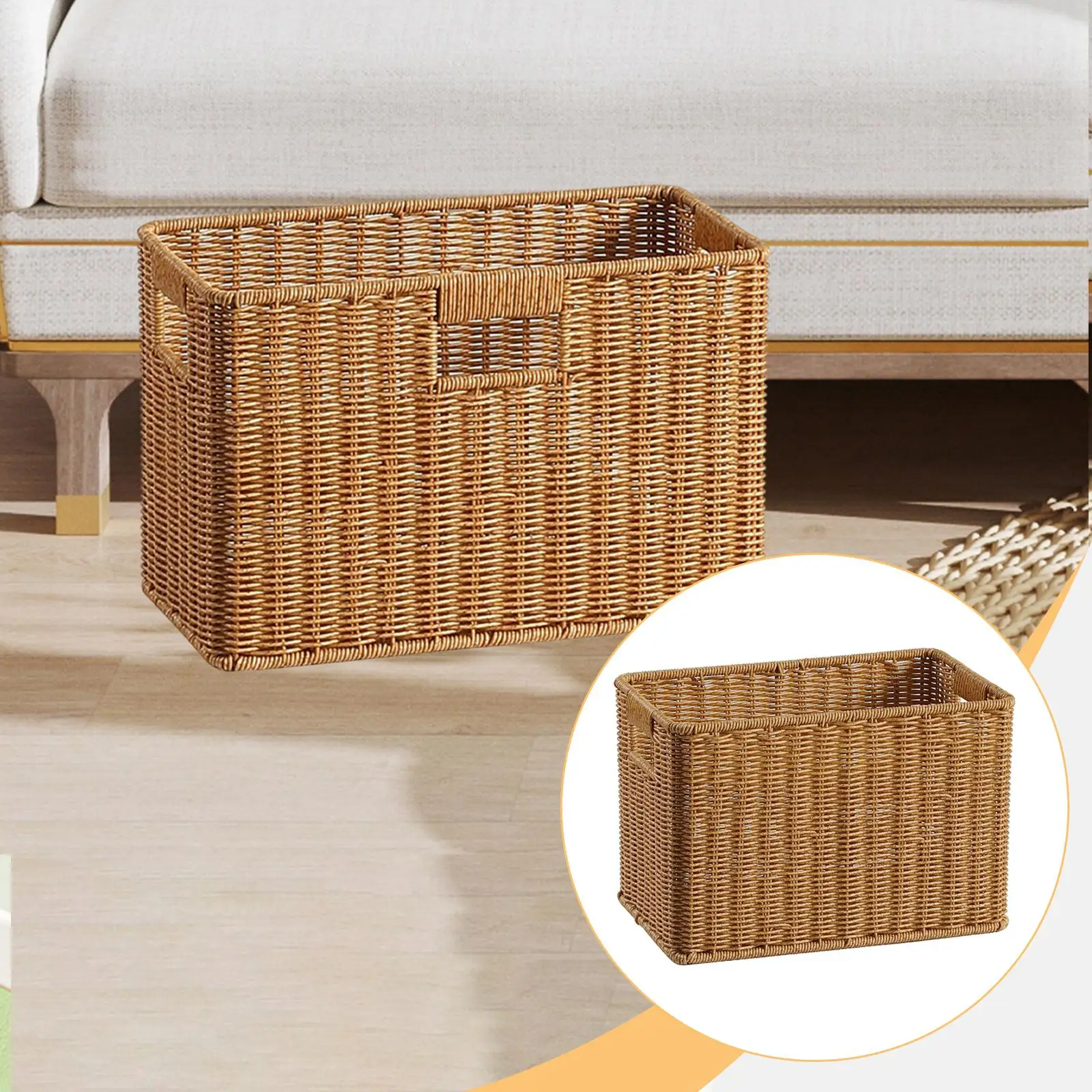 Woven Storage Basket Storage Organizer Lightweight Durability Multipurpose