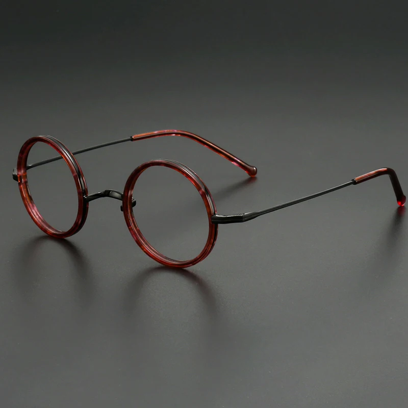 Japanese Vintage Small Round Glasses Frame Men Women Titanium