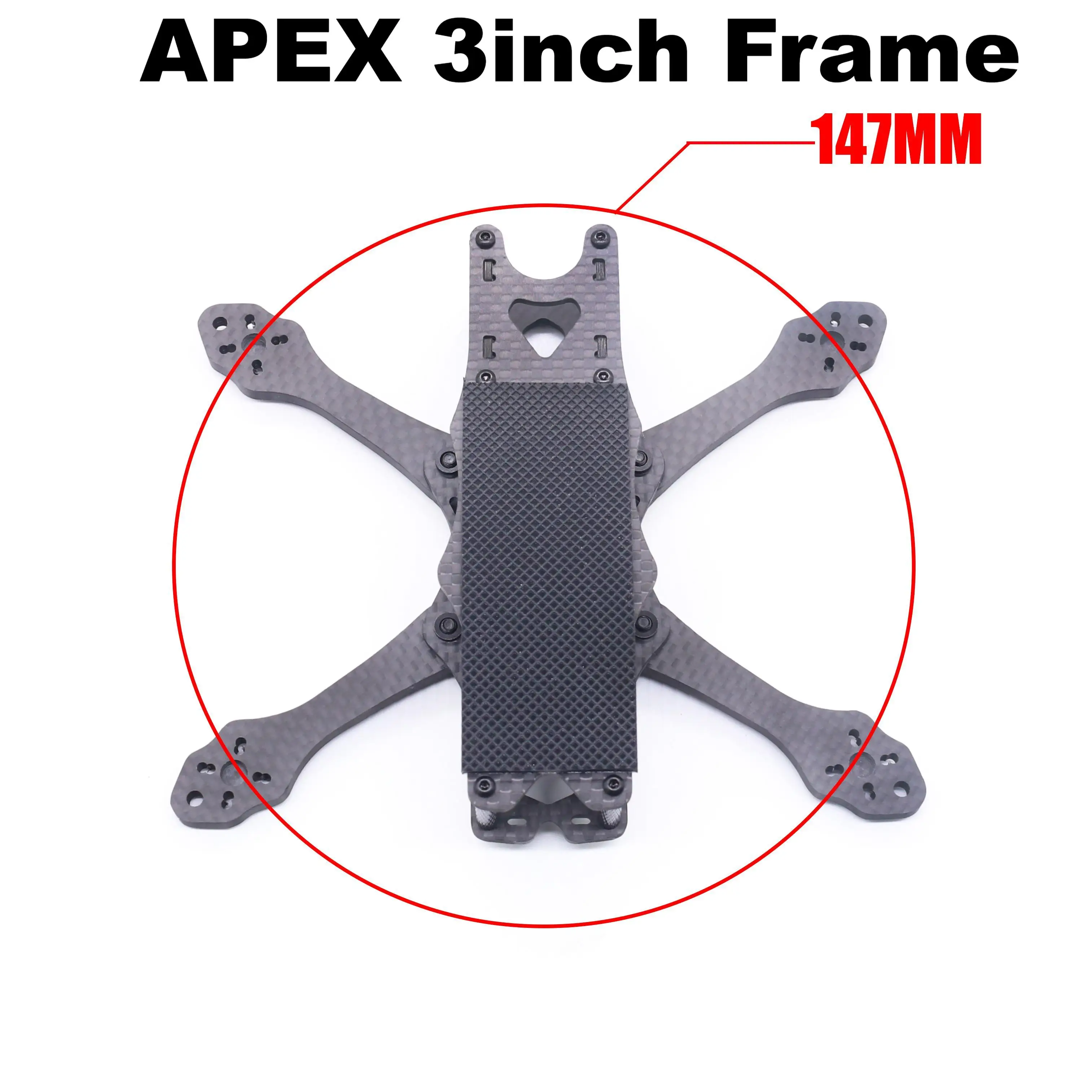 APEX Mini 3 Inch 150mm Carbon Fiber Frame Kit with 4MM Thickness Arms For FPV Fr