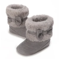 Plush Warm Baby Toddler Boots Fashion Children Snow Boots Shoes for Boys Girls Winter Shoes Rubber soled antiskid boots  0-18M 4
