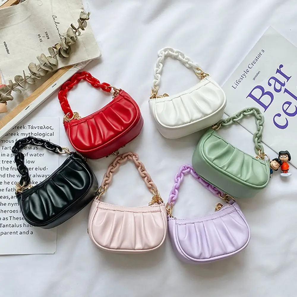 

Girls Handbag Children's Mini Clutch Bag Purse Accessories PU Kids Small Coin Wallet with Handle Cloud Shoulder Chain Bags