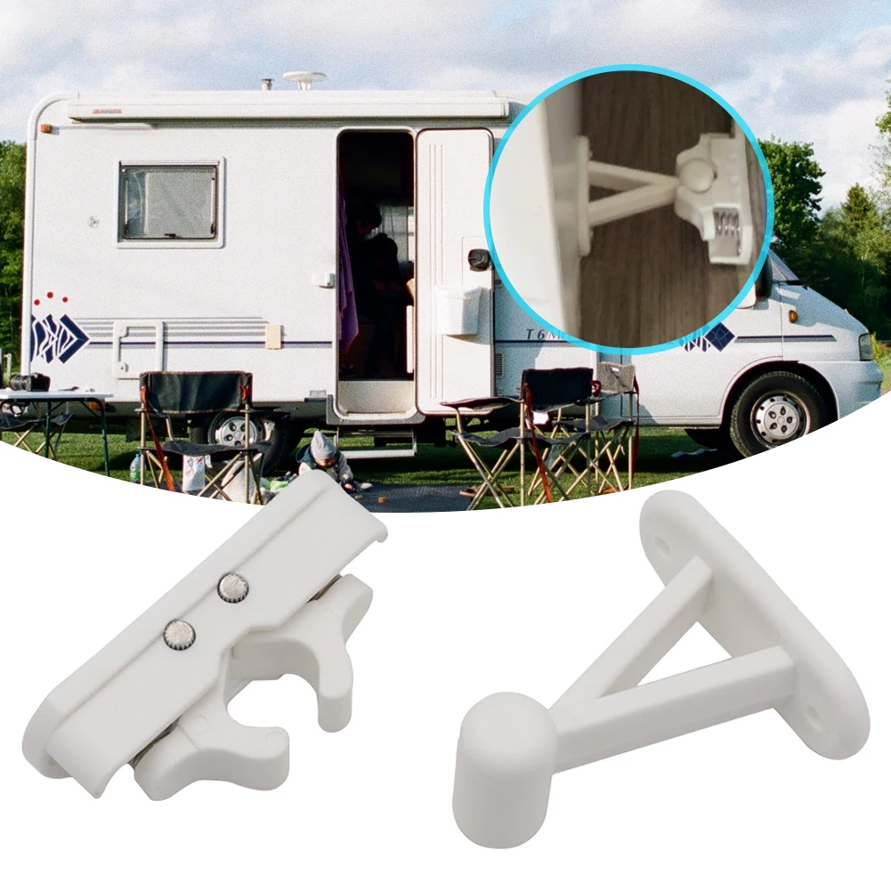 Door Stopper Clip RV Motorhome Door Lock Stopper Clip Latch Nylon Buckle Door Retainer Catch Holder Set for Camper Caravan Boats
