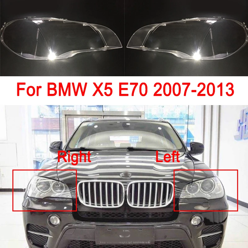 For BMW X5 E70 2007-2013 Auto Front Headlight Cover Lens Transparent Glass Headlamps Lampshade Lamp Shell Masks