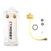 RC Fuel Tank Transparent Plastic Square Bottle 260/360/500/700/1000/1500 ML/CC CNC Aluminum Alloy for Gas Nitro Airplane Model 4
