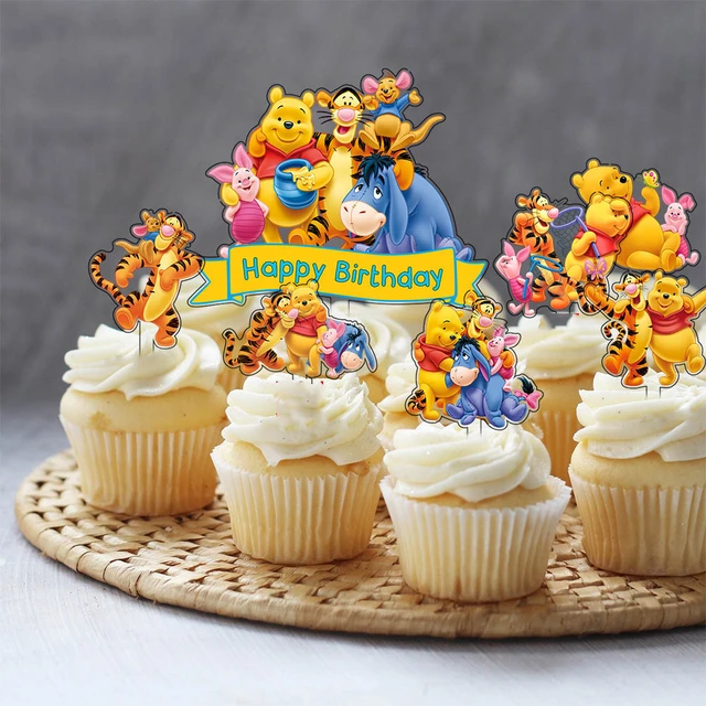 Disney Winnie the Pooh Cake topper accessorie Happy Birthday Cake Topper  Decoration for Party Supplies Boy Girl Baking Love Gift - AliExpress