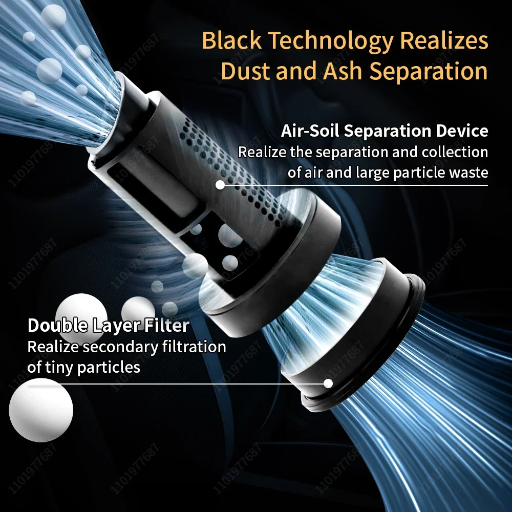 Wireless Car Vacuum Cleaner Strong Suction Handheld Portable Auto Vacuum Home&Car Dual Use Mini Cleaner Home Appliance