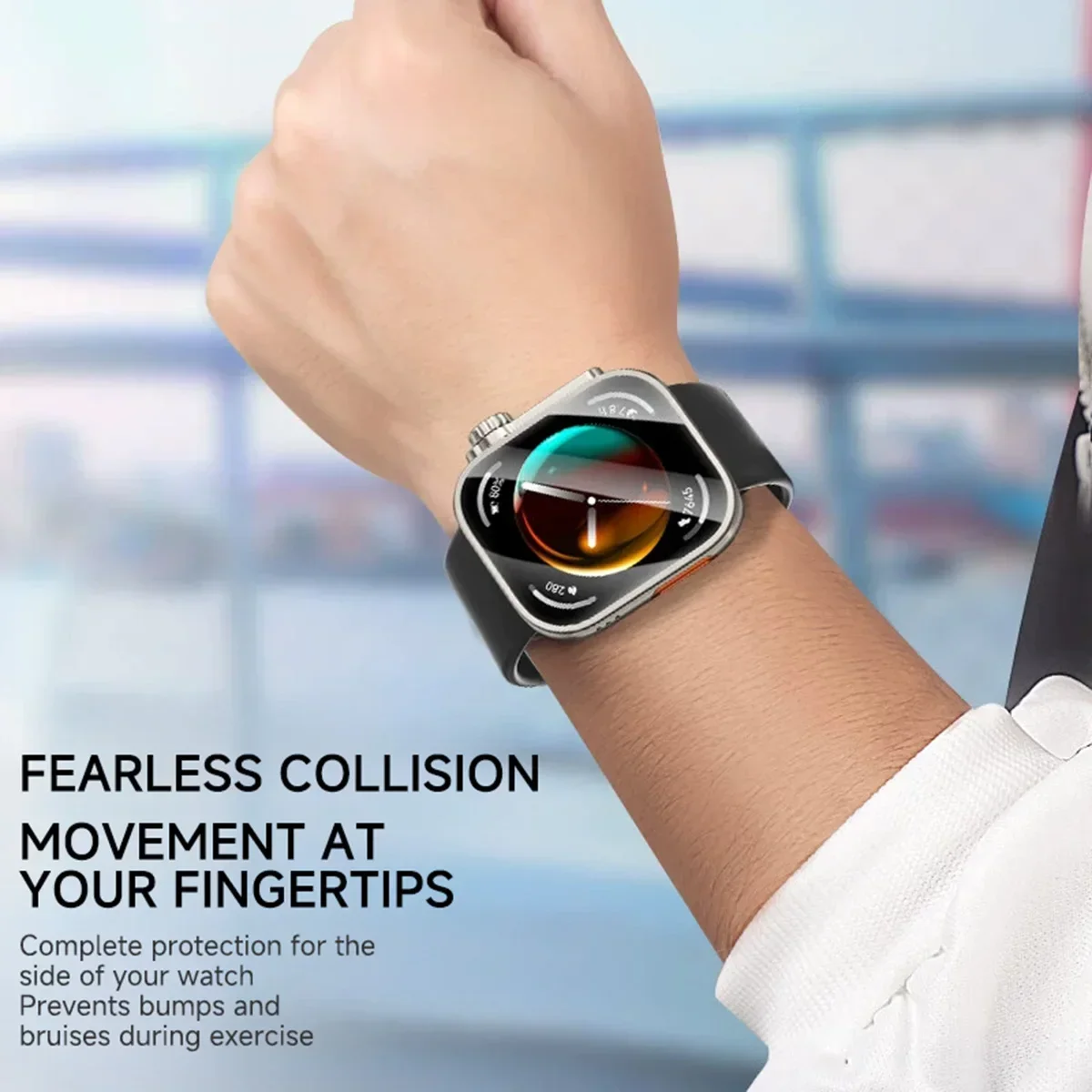 Ultra Cover for Huawei Watch Fit 4 - Tempered Glass Screen Protector with PC Bumper Frame