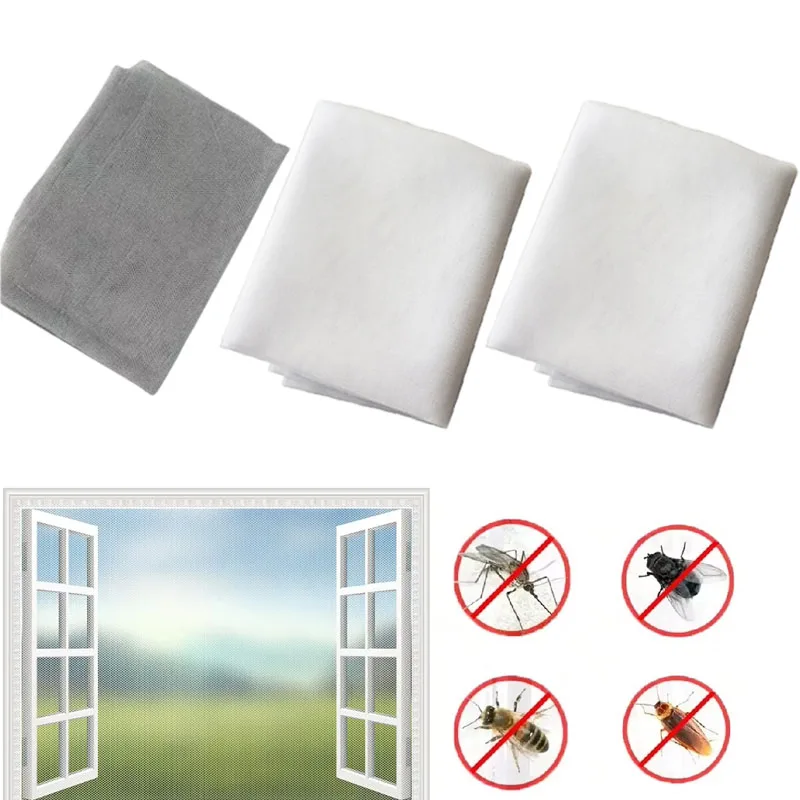 1-10PCS 간단한 보이지 않는 창문 스크린 모기장 자체 접착식 두꺼운 폴리에..