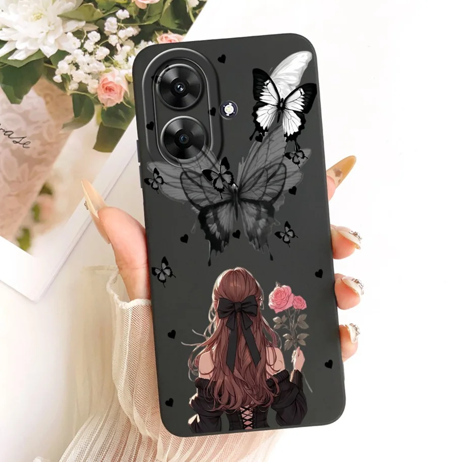 Fashion Flower Pretty Girls Soft Silicone Phone Cover