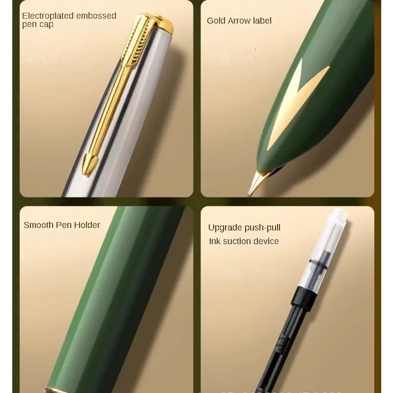 616S Hero Morandi Dark Pointed Pen Student Adult Office Writing and Writing Practice Writing Ink Pen Replacement Ink Bag 6