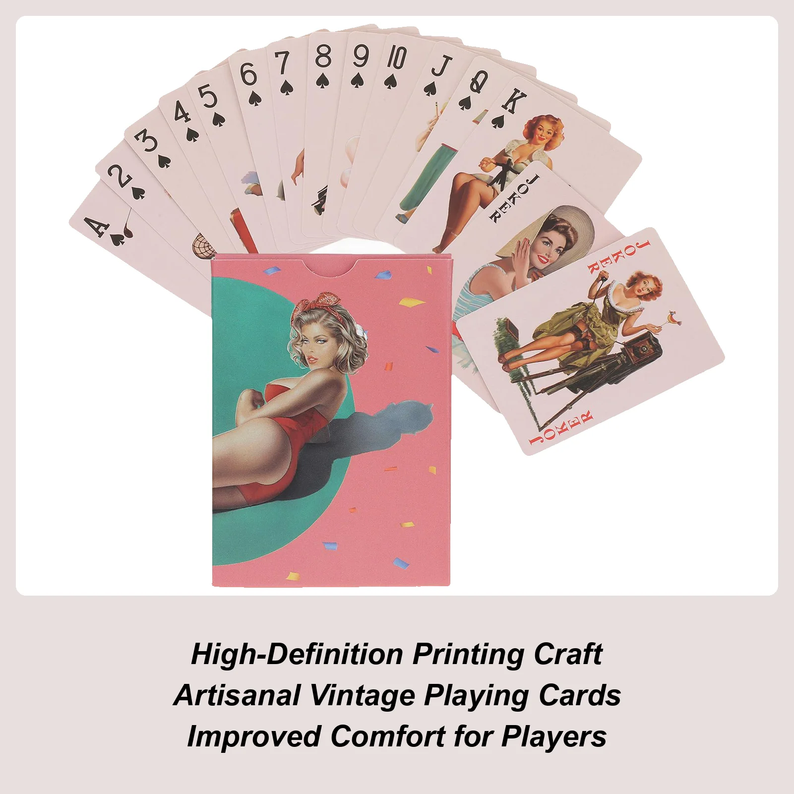 【Trending in Fashion】 Vintage Playing Cards Set Vintage Table Deck For Men Collectible Board Game Room Decoration For Party Man Cave Travel Event.