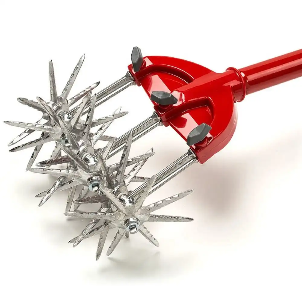 Steel Rotary Garden Cultivator with Long Handle 2