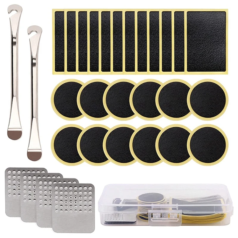 

Bike Tire Repair Kit - Bike Tire Lever and Glueless Bike Tire Patches for Bike Tire Puncture Repair Tool