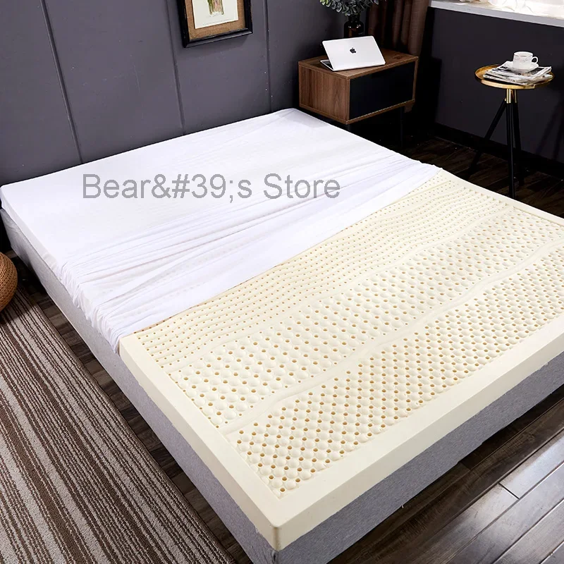100% naturalny materac lateksowy z tajlandii z pokryciem z naturalnej gumy czysty materac 1.8m łóżko 1.5m zagęszczona mata na poduszkę do domu