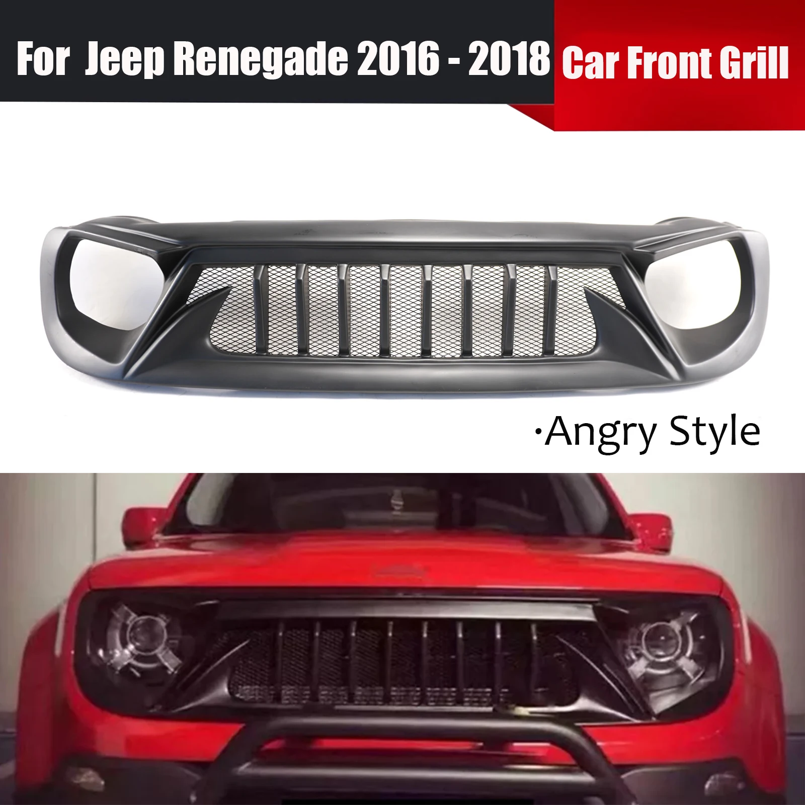 RejillademalladeparachoquesdelanteroparaJeepRenegadeaccesorios