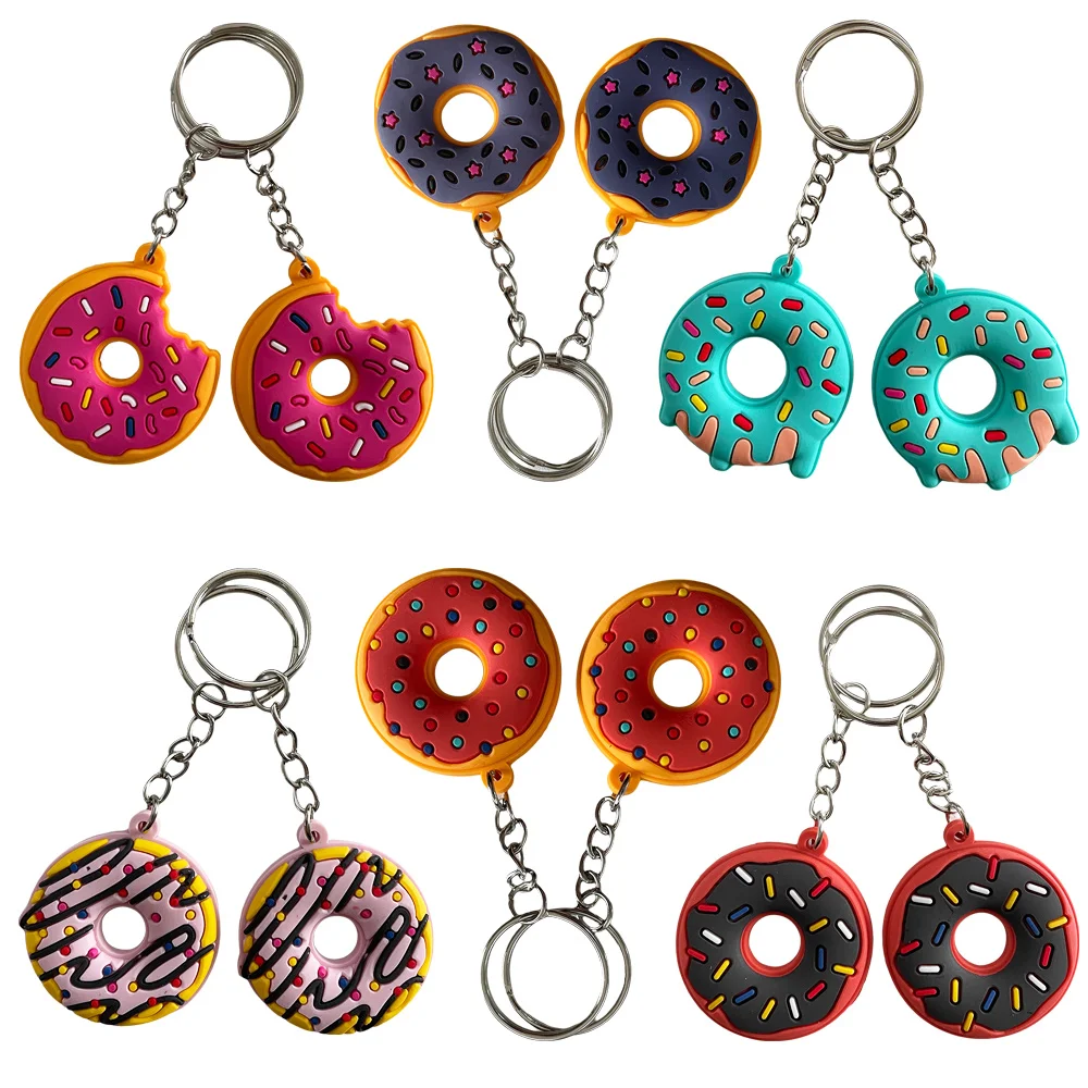 

12Pcs Donuts Keychain Party Decorations Donut Time Girl Woman Birthday Favors Sweets Theme Party Goodie Bag Fillers Supplies