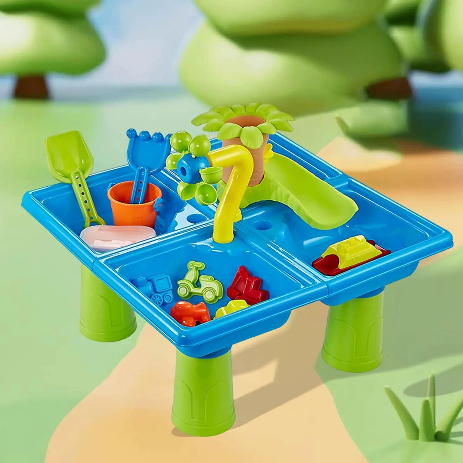 Kids Sand Water Table Sandbox Table Bath Toy Playset,Toy Accessories,Activity Sensory Playset,Water Table,for Backyard 3