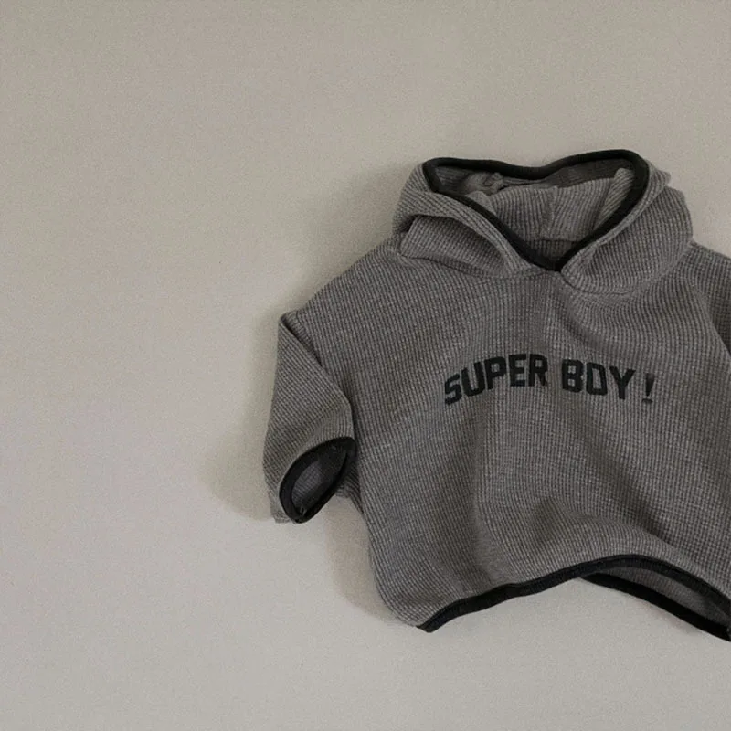 Children Sweatshirt Fashion Letter Print Baby Boy Long Sleeve Hoodie Cotton Children Casual Hooded Sweatshirt New Kids Clothes Spring Boys Tops