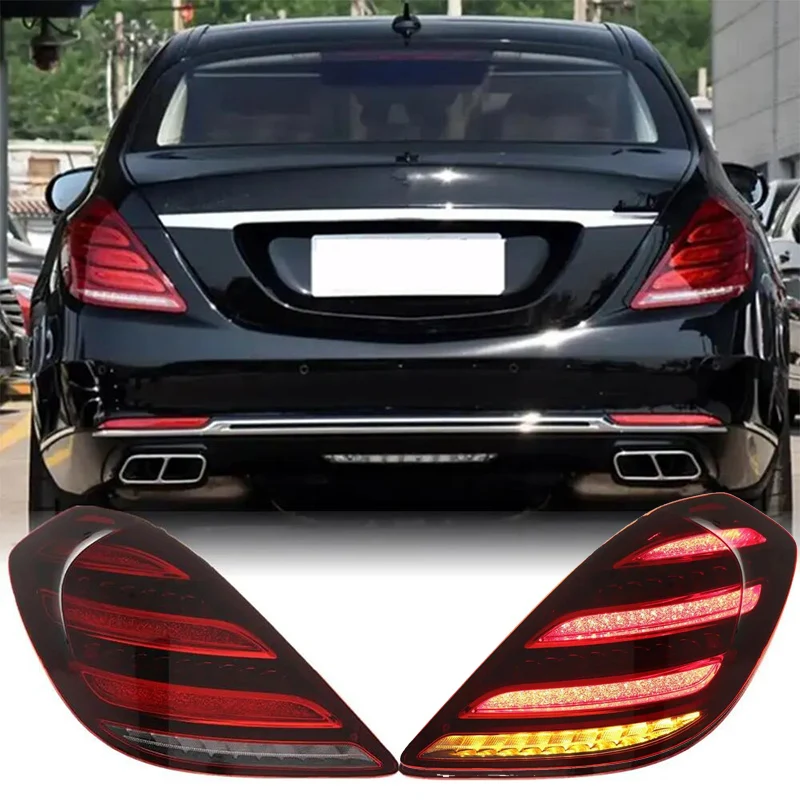 

Автомобильные задние фары для Benz W222 светодиодный, задние фары S-Class 2013-2016 S350 S400 S500, стоп-сигнал, ДХО, стоп-сигнал, задний фонарь в сборе, аксессуары