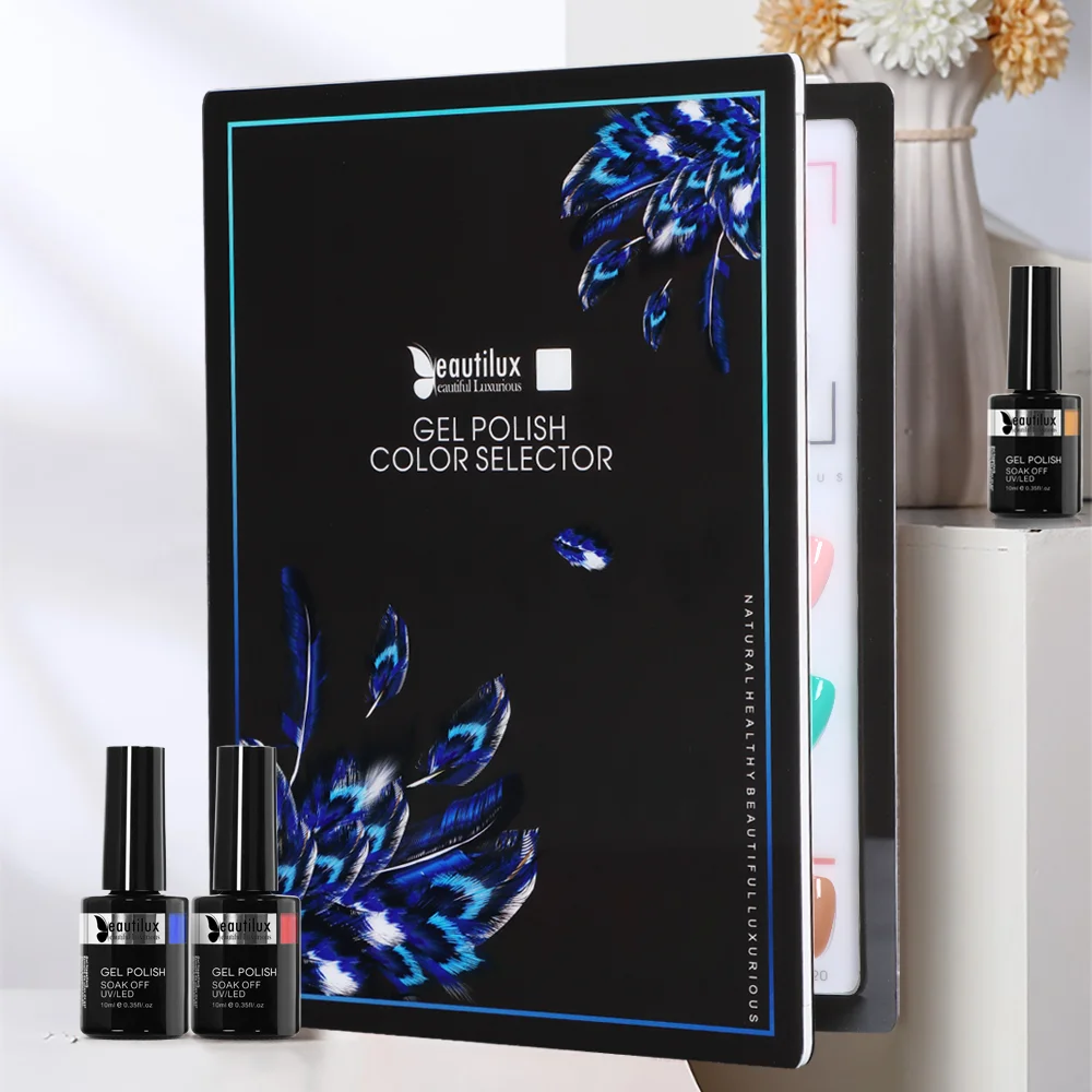 Beautlux Professional Pmma Nail Gel Polish Color Pallete Nail Salon Swatch Display Book Catalogo Tabella Dei Colori 120 Colori