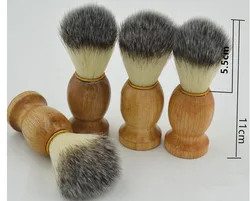 Men's Shaving Brush with Nylon Wooden Handle Men's Professional Shaving Brush Tool for Hairdresser Facial Cleaning Wholesale