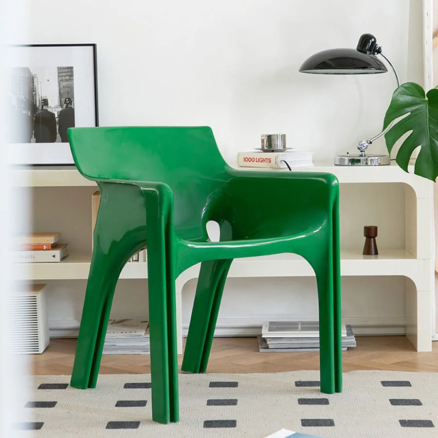녹색 다이닝 체어 플라스틱 디자이너 하이 백 모던 팔걸이, 흰색 인체 공학적 파티 안락 의자, 화장대 코메도르 호텔 가구 
