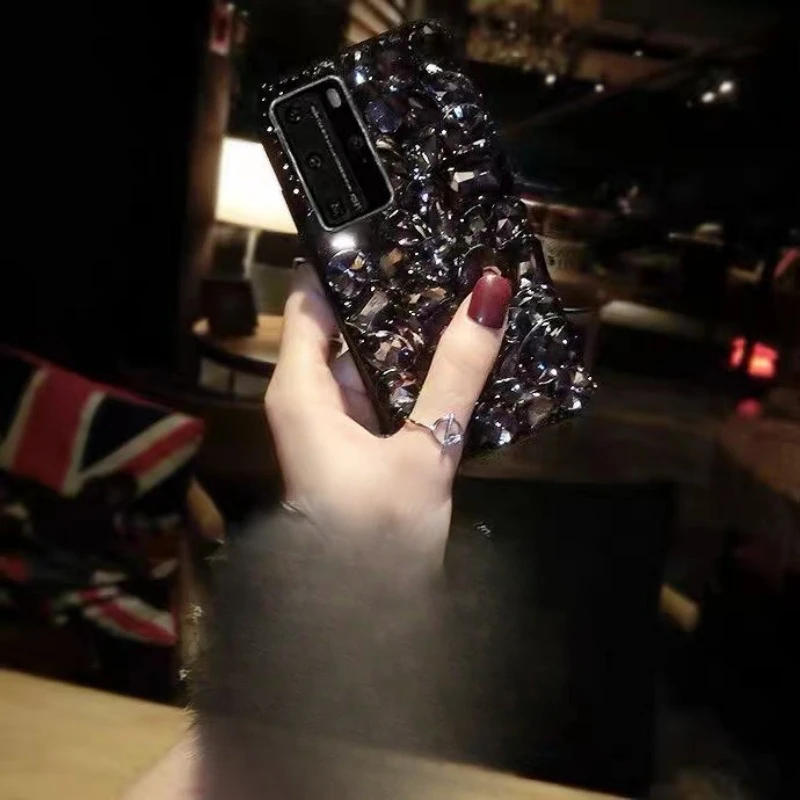 Full Water Diamond Inlaid Phone Case for Women, Luxury Gemstone, For Samsung A50, A70S, A52, A71, A51, A72, A73, A53, Cell Cover