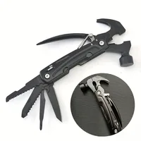 1pc 15 In 1 Multifunctional Hammer Stainless Steel Portable Folding Knife Pliers For Outdoor Survival Camping And Hiking 1