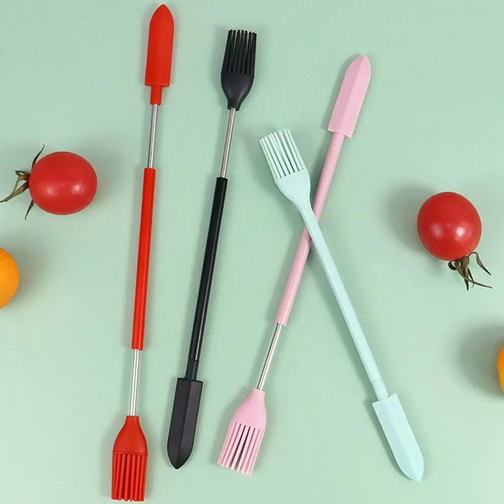 Oil Brush Last Drop Scoop Face Mask Brush Makeup Brushes Deep Bottle Scraper Cosmetics Spoon Silicone Telescopic Spatula