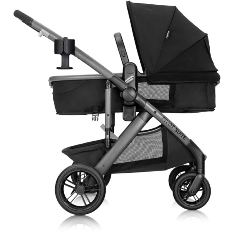 Pivot Suite Travel System with LiteMax Infant Car Seat with Anti-Rebound Bar Dunloe Black 2