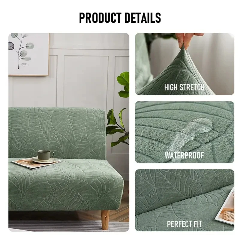 Waterproof Sofa Bed Cover For Living Room Folding Armless Sofa Couch Cover Stretch Thick Couch Covers Armchair Cover Protector 3