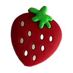 Silicone Strawberry Tennis Racket Vibration Dampeners - Shockproof Sports Accessory (Red)